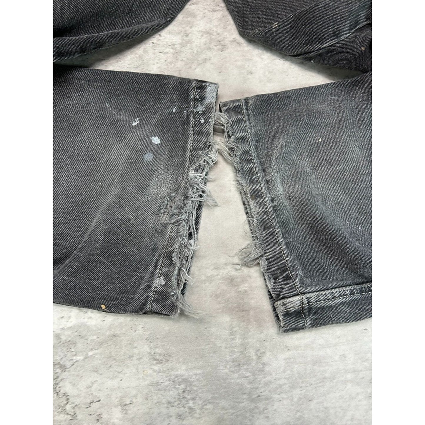 Vintage Y2K Ecko Unltd Distressed Black Denim Carpenter Pants Size 35 Black