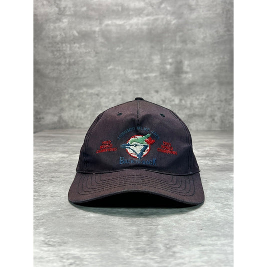 Vintage 1993 Toronto Blue Jays MLB Back To Back Champs Snapback Hat OSFA