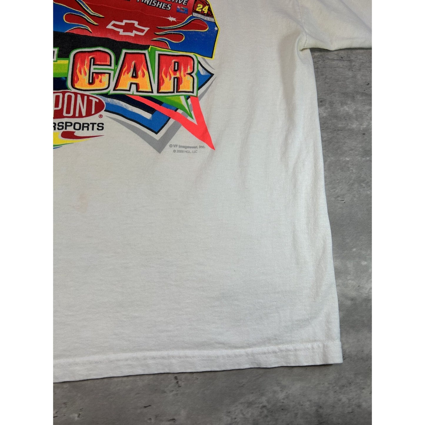 Jeff Gordon #24 Dupont Racing Nascar Race Car Graphic T-Shirt Size 2XL