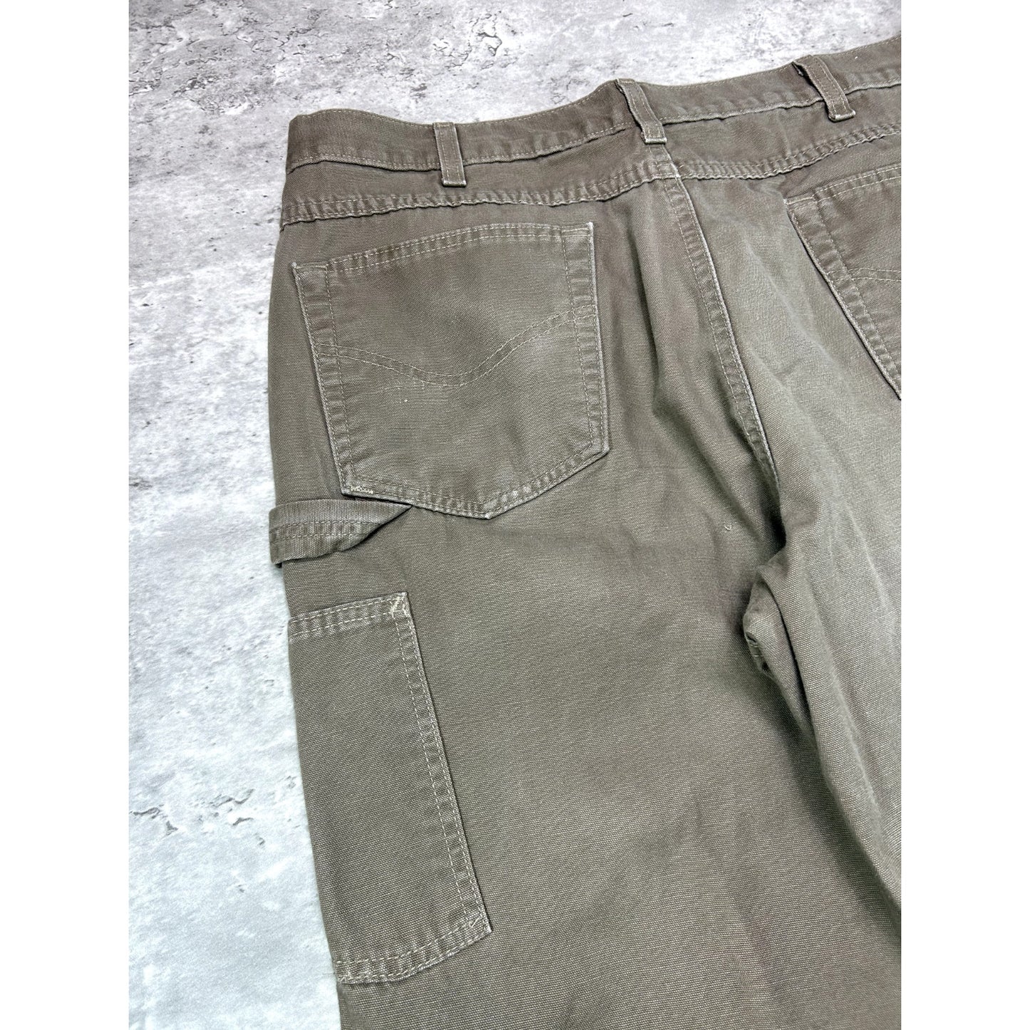 Vintage Carhartt Loose Fit Canvas Work Wear Carpenter Pants Size 36W Brown