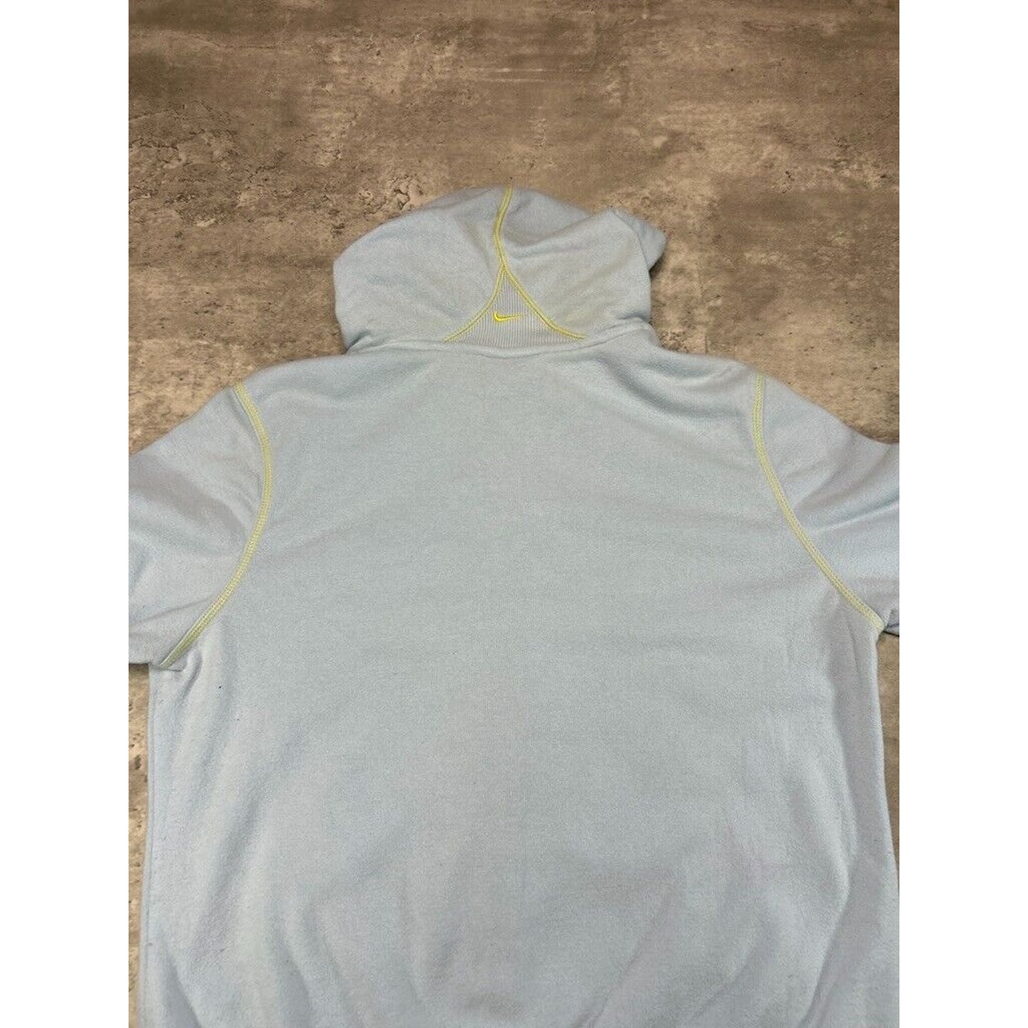 Vintage Womens Nike Embroidered Swoosh Two Tone Hooded Full Zip Sweatshirt Size Large