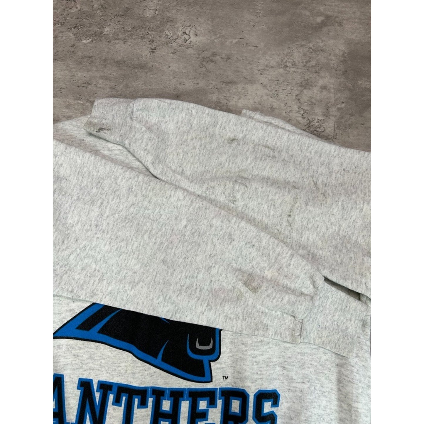 Vintage 90s Carolina Panthers NFL Big Graphic Spellout Sweatshirt Size Large