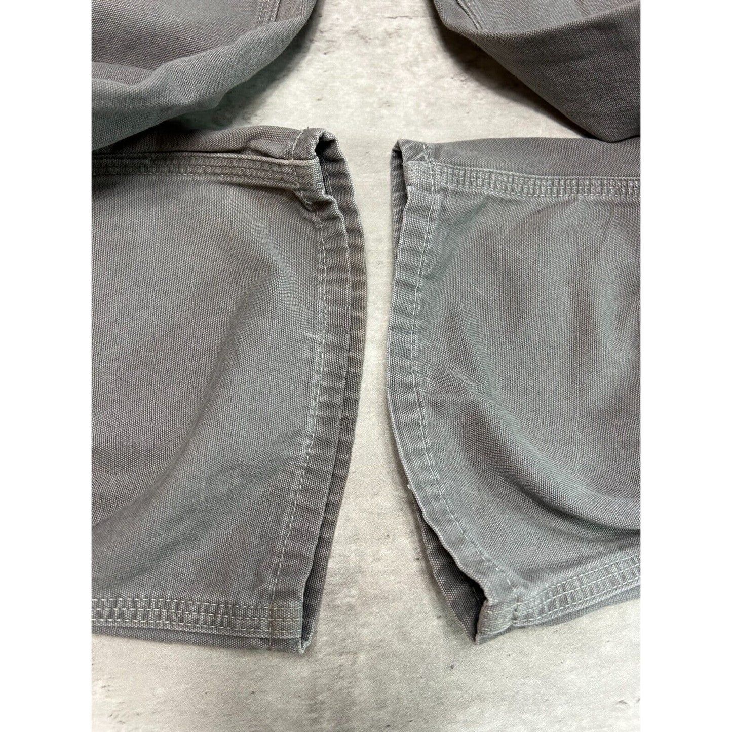 Carhartt Loose Fit Canvas Workwear Carpenter Pants Size 36 Gray