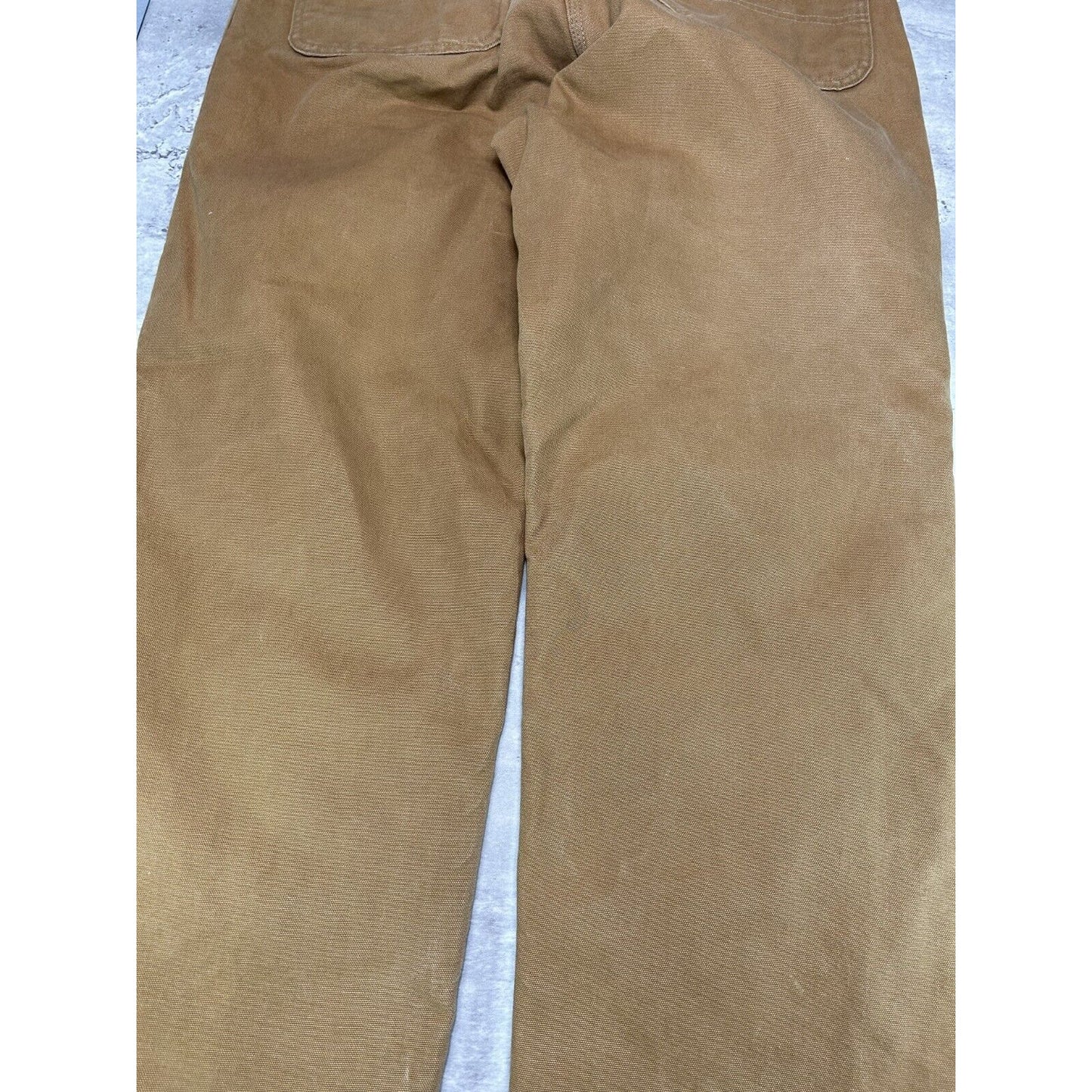 Vintage 90s Carhartt Quilted Lined Canvas Riveted Workwear Pants Size 38 Beige