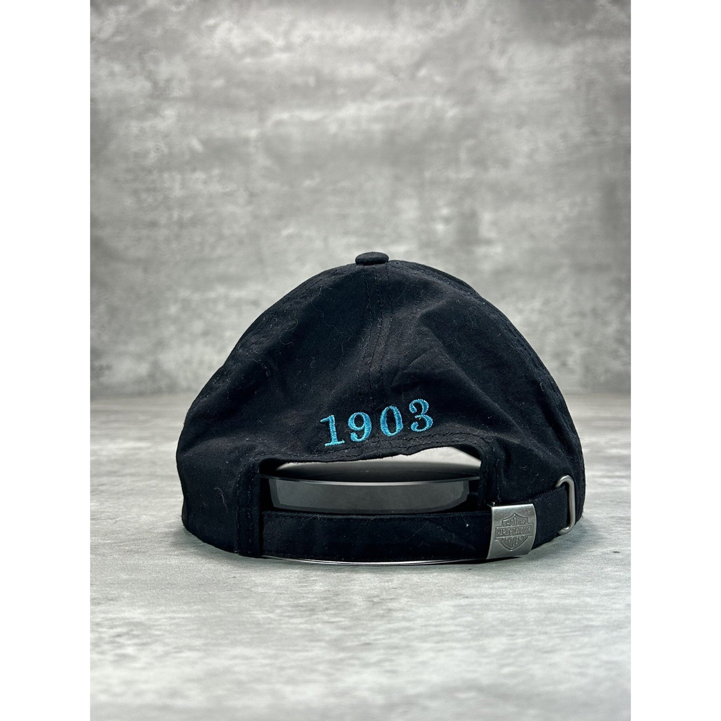 Vintage Y2K Harley Davidson Motorcycles Embroidered Spellout Strapback Hat OSFA