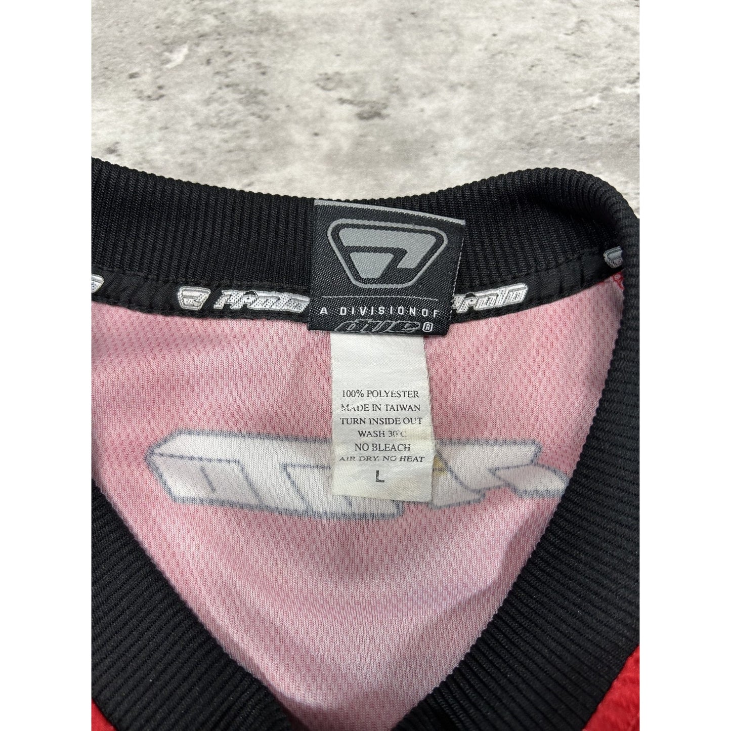 Vintage Proto Gradient Spellout Graphic Long Sleeve Motocross Jersey Size Large