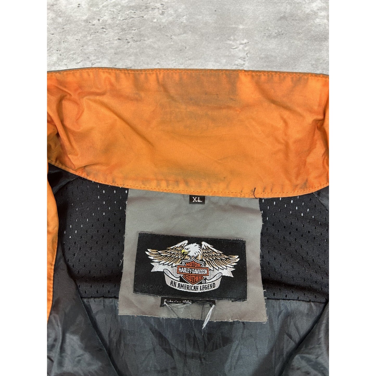 Vintage Y2K Harley Davidson Graphic Spellout Nylon Full Zip Jacket Size XL