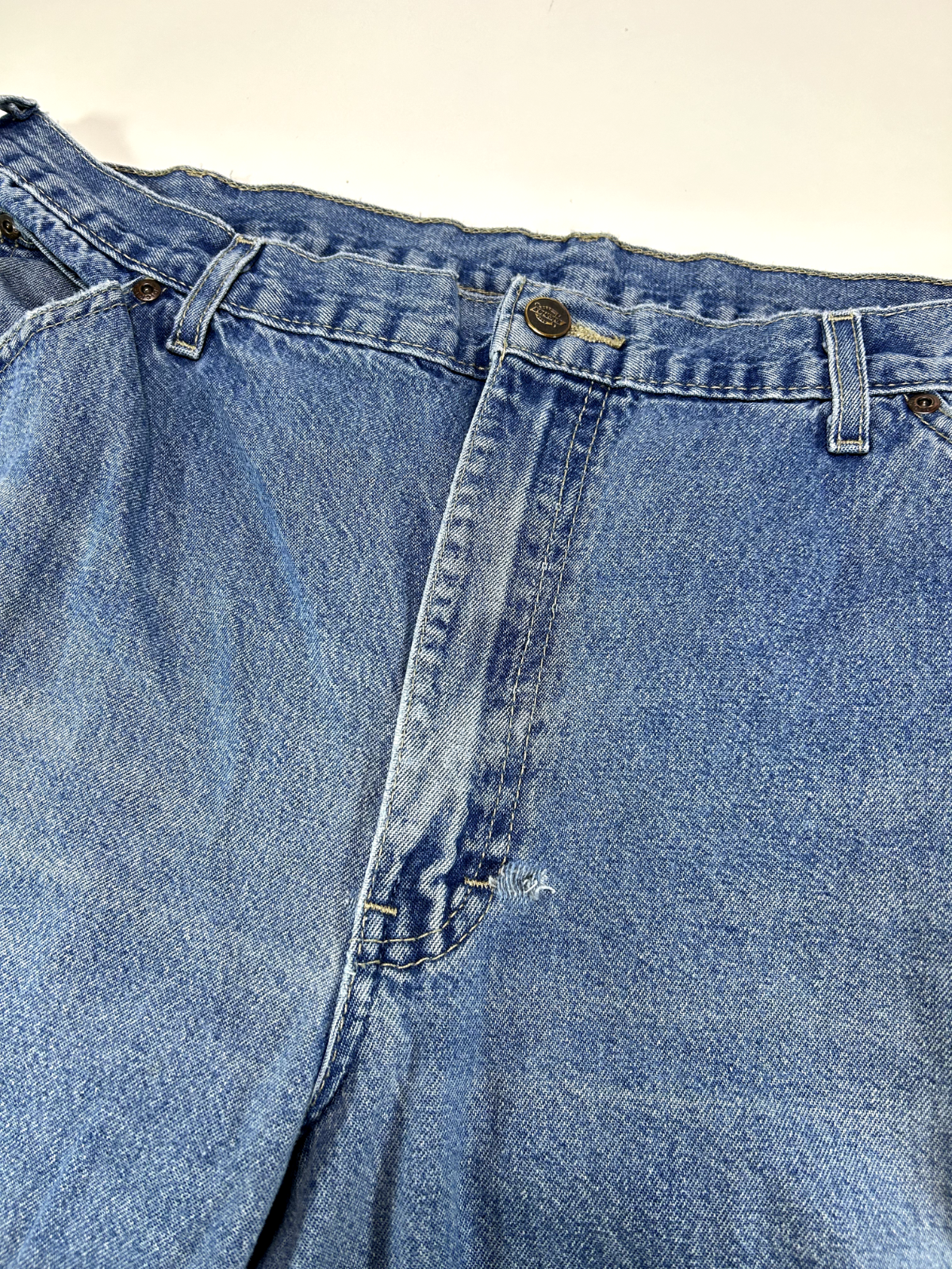 Vintage Dickies Light Wash Denim Work Wear Carpenter Pants 38W Size Blue