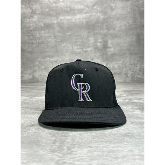 Vintage 90s Colorado Rockies MLB Embroidered Logo Baseball Snapback Hat OSFA