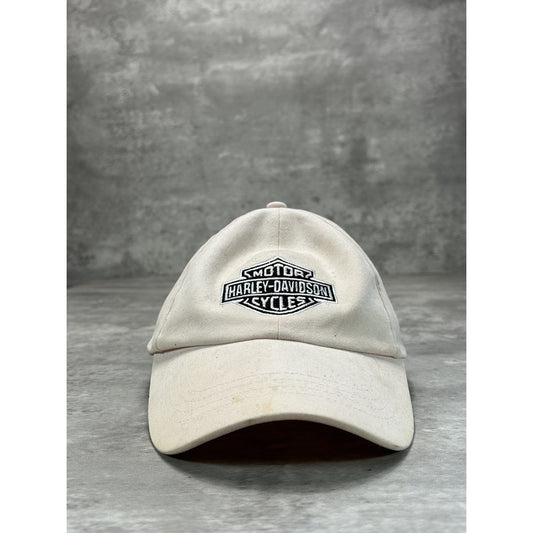 Vintage Harley Davidson Motorcycles Embroidered Logo Strapback Hat OSFA