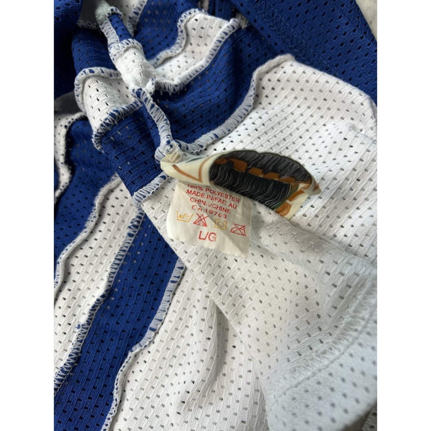 Vintage 90s Labatt Blue Pilsner Beer Promo Reversible Hockey Jersey Size Large