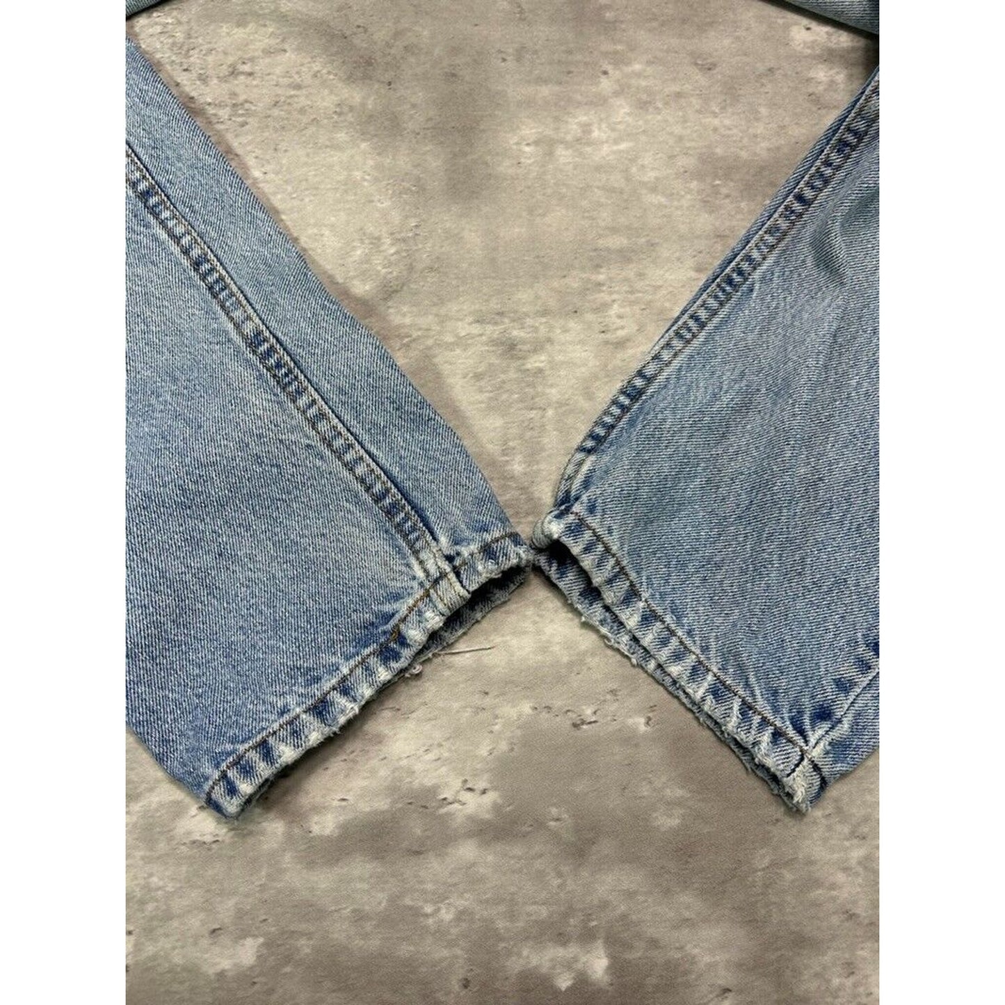 Vintage 90s Levis 550 Orange Tab Relaxed Fit Light Wash Denim Pants Size 33