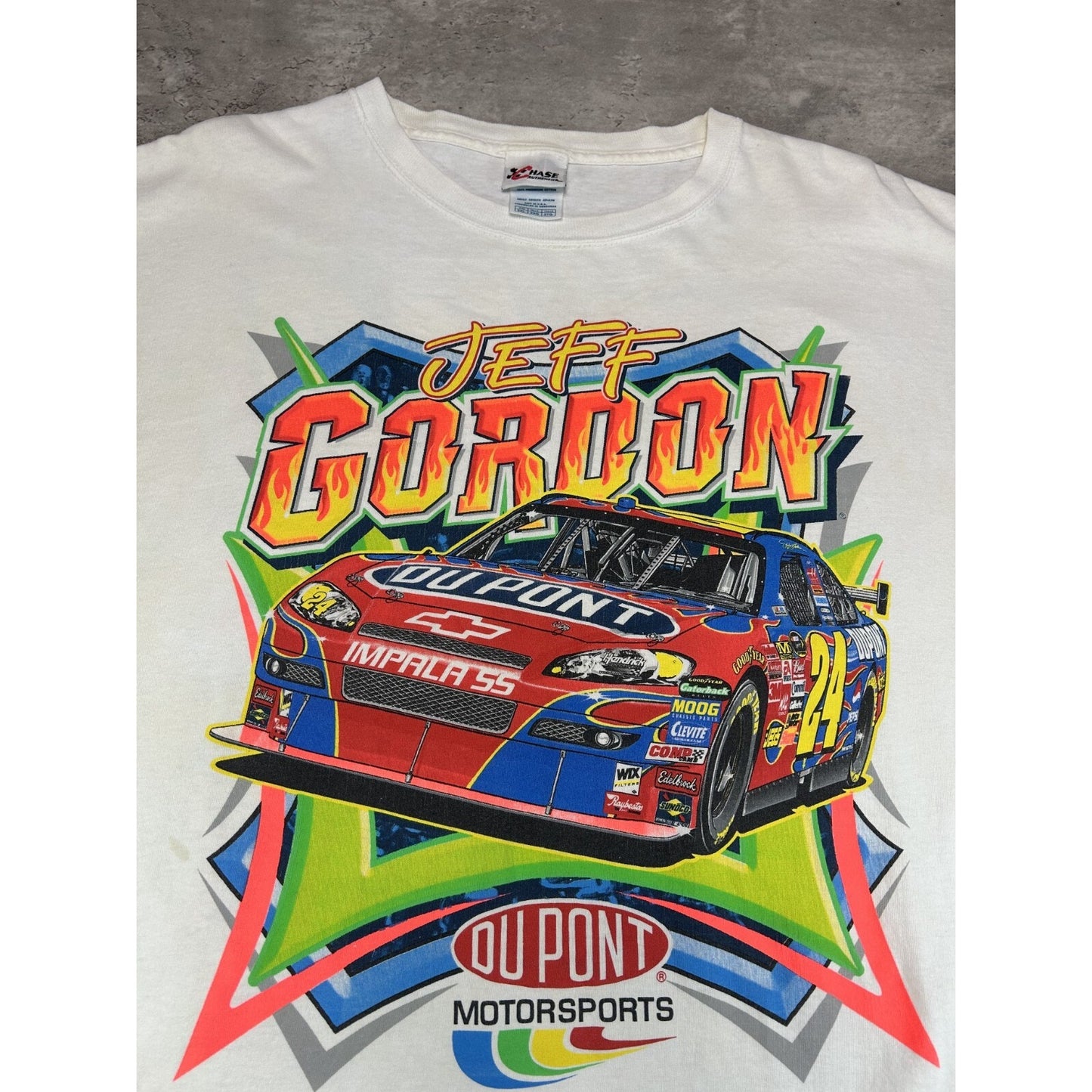 Jeff Gordon #24 Dupont Racing Nascar Race Car Graphic T-Shirt Size 2XL