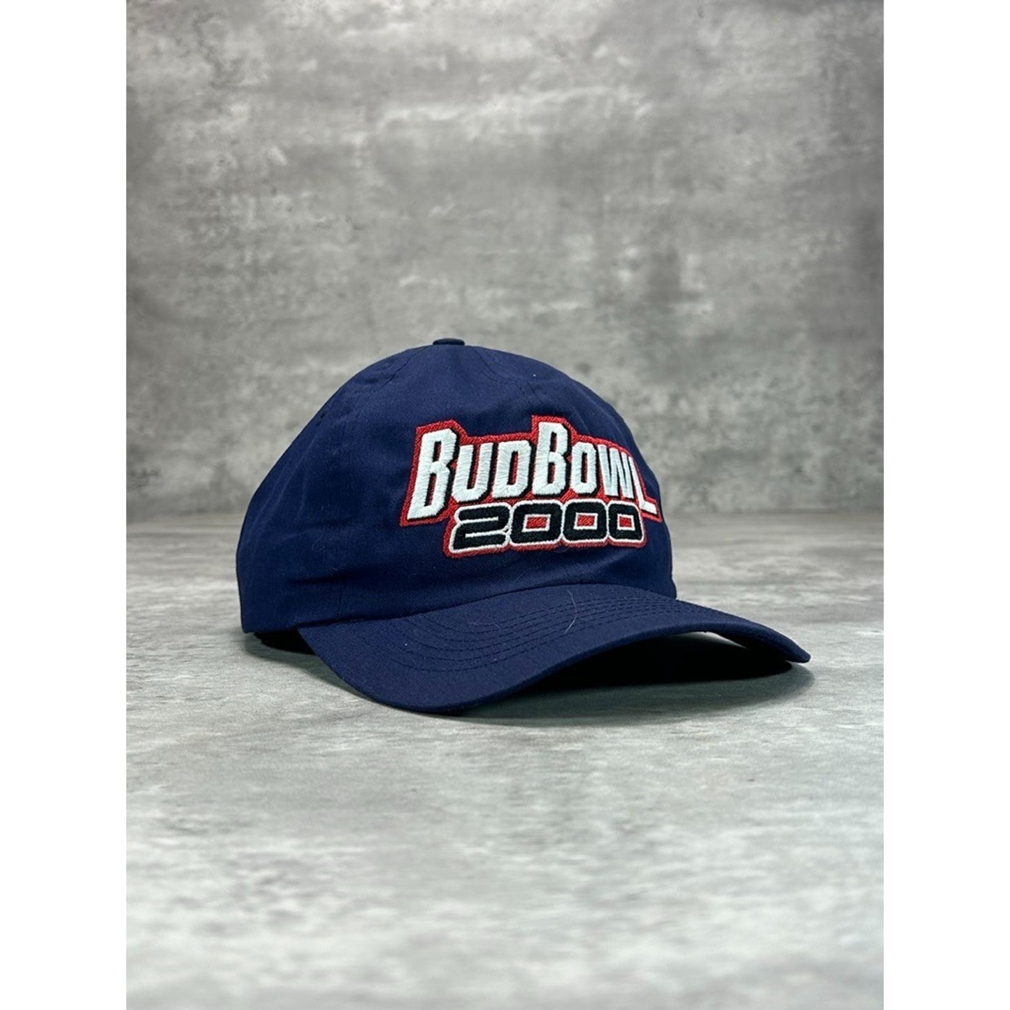 Vintage Bud Bowl 2000 Embroidered Spellout Football Snapback Hat OSFA