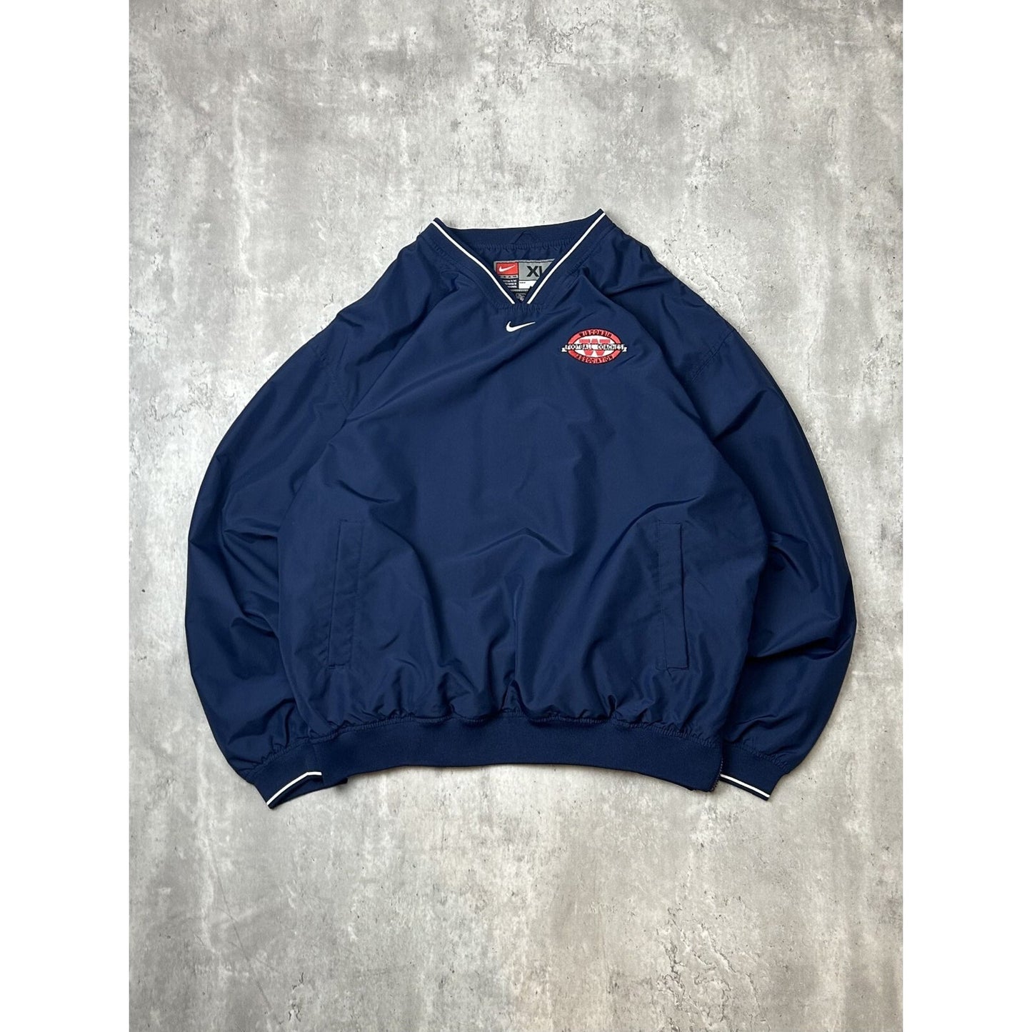Vintage Y2K Nike Wisconsin Football Coaches Pullover Windbreaker Jacket Sz XL