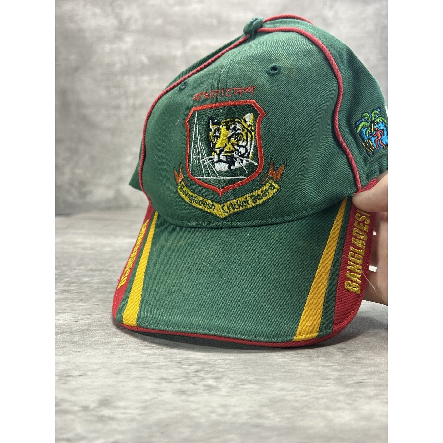 Vintage 90s Bangledesh Cricket Board Embroidered Logo Strapback Hat OSFA