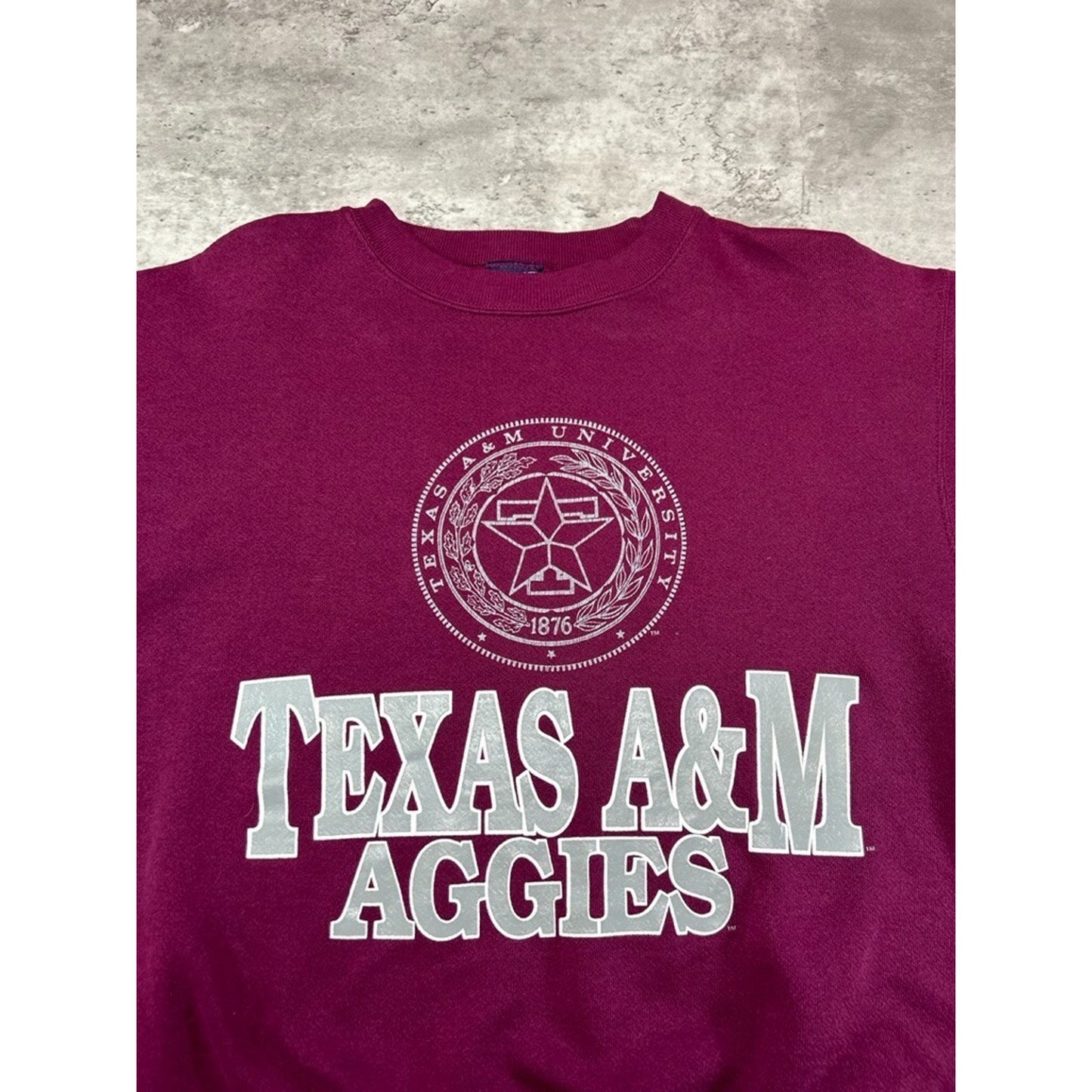 Vintage 90s Texas A&M Aggies NCAA Collegiate Spellout Sweatshirt Size Medium