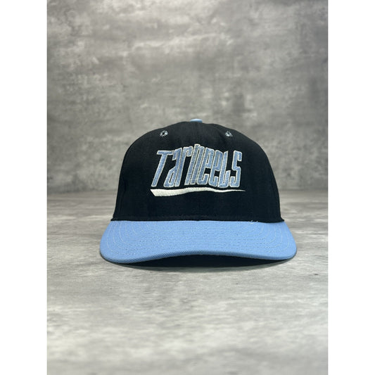 Vintage 90s UNC Tarheels NCAA Embroidered Spellout Collegiate Snapback Hat OSFA