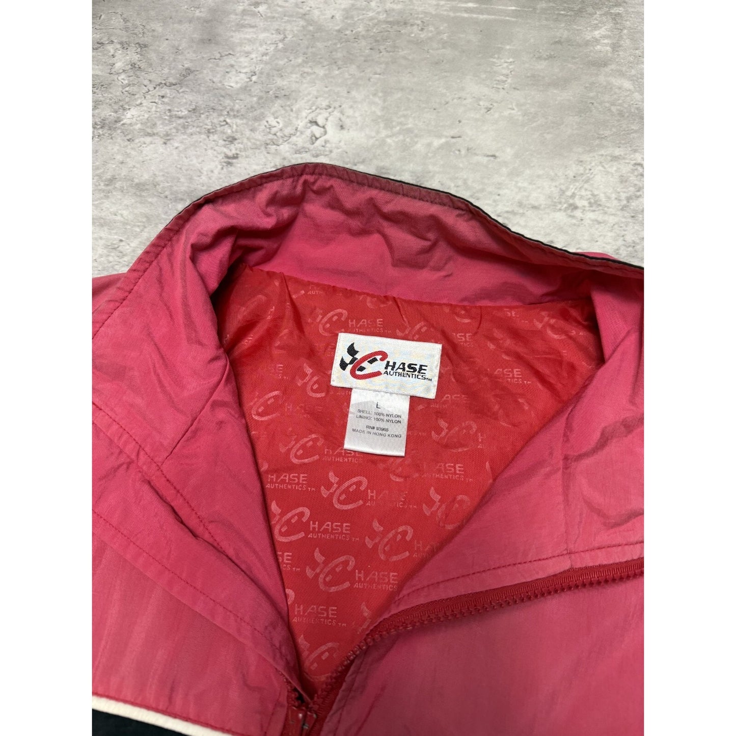 Bill Elliot #9 Nascar Two Tone Full Zip Nylon Racing Jacket Size Large Red