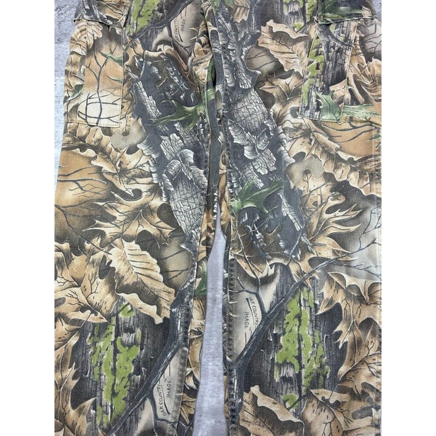 Vintage Oak Country Image Tree Camo Hunting Cargo Pants Size 36