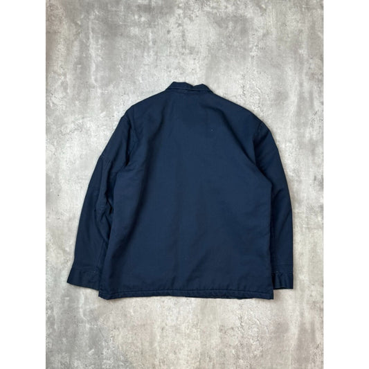 Vintage Red Kap Canvas Workwear Detroit Style Jacket Size Navy Blue Large