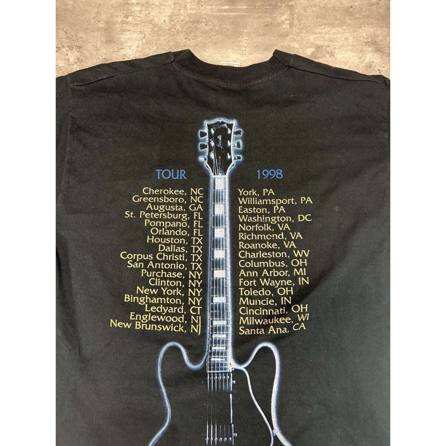 Vintage 1998 B.B. King King Of The Blues Jazz Music Tour Graphic T-Shirt Size XL
