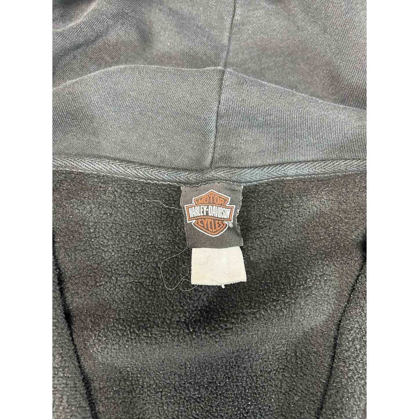 Harley Davidson Flame Sleeve Graphic Full Zip Hooded Sweatshirt Size 2XL Black