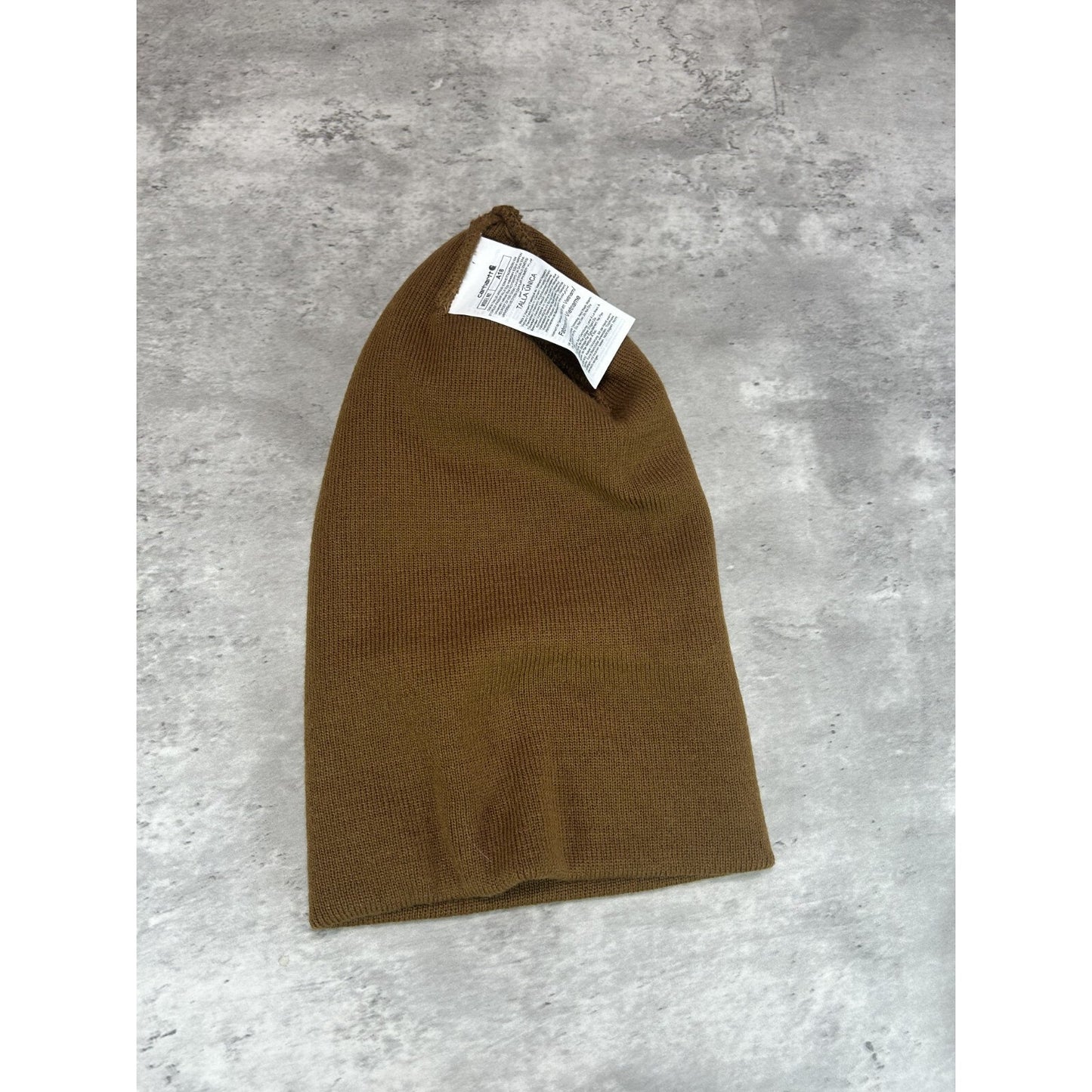 Vintage Carhartt Workwear Embroidered Patch Beanie Hat OSFA Brown