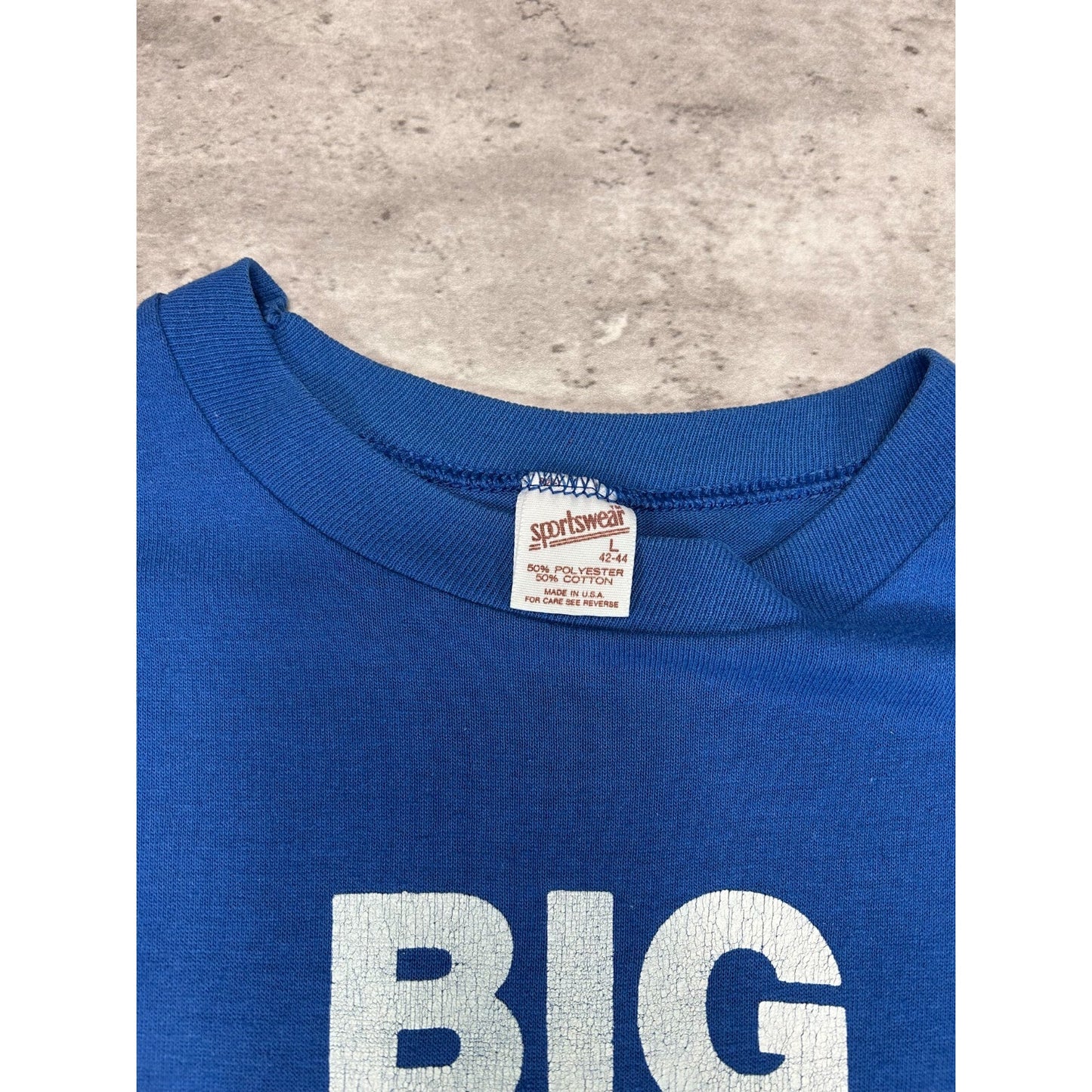 Vintage 1985 Kentucky Wildcats NCAA Bowl Bound Football T-Shirt Size Large Blue