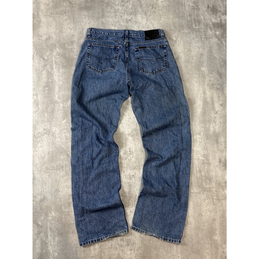 Vintage Harley Davidson Motorcycles Dark Wash Denim Pants Size 34 Blue