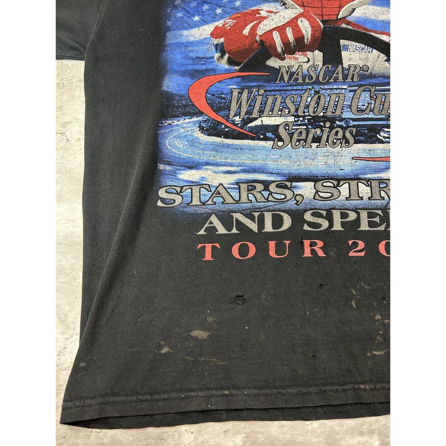 Vintage 2003 Nascar Winston Cup Stars Stripes And Speed Tour T-Shirt Size XL