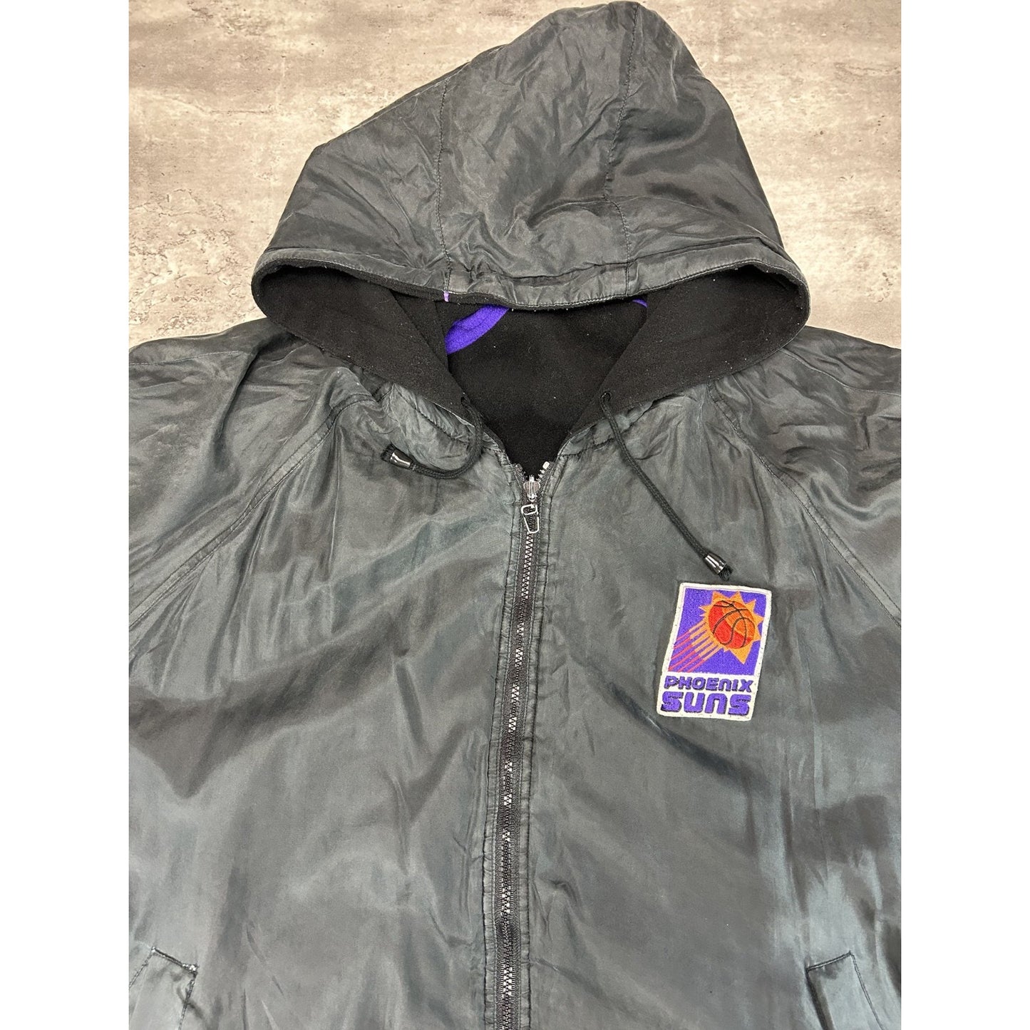 Vintage 90s Phoenix Suns NBA Embroidered Reversible Basketball Jacket Size XL
