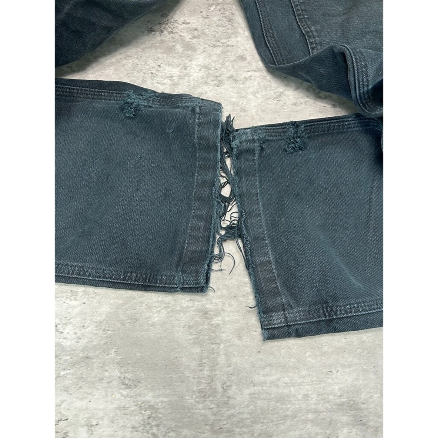 Vintage Carhartt Canvas Workwear Carpenter Double Knee Pants Size 36 Black