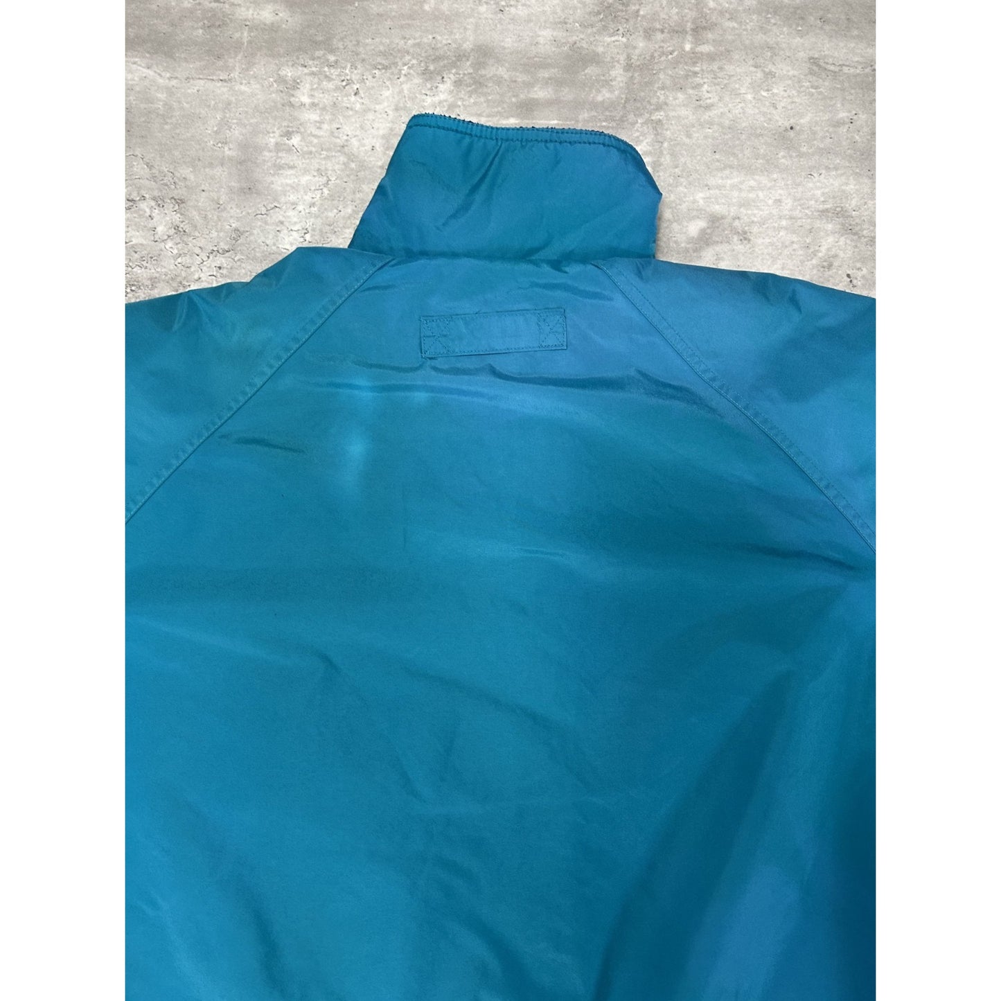 Vintage 90s Osh Kosh Fleece Lined Full Zip Nylon Bomber Jacket Size XL Blue