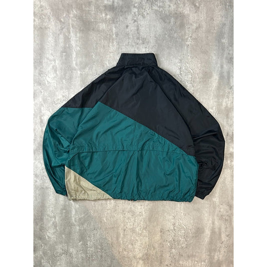 Vintage 90s Nike Embroidered 3D Swoosh Nylon Windbreaker Jacket Size 2XL