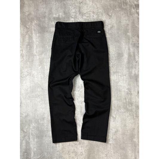 Vintage Dickies Canvas Pleated Trouser Style Workwear Pants Size 31 Black