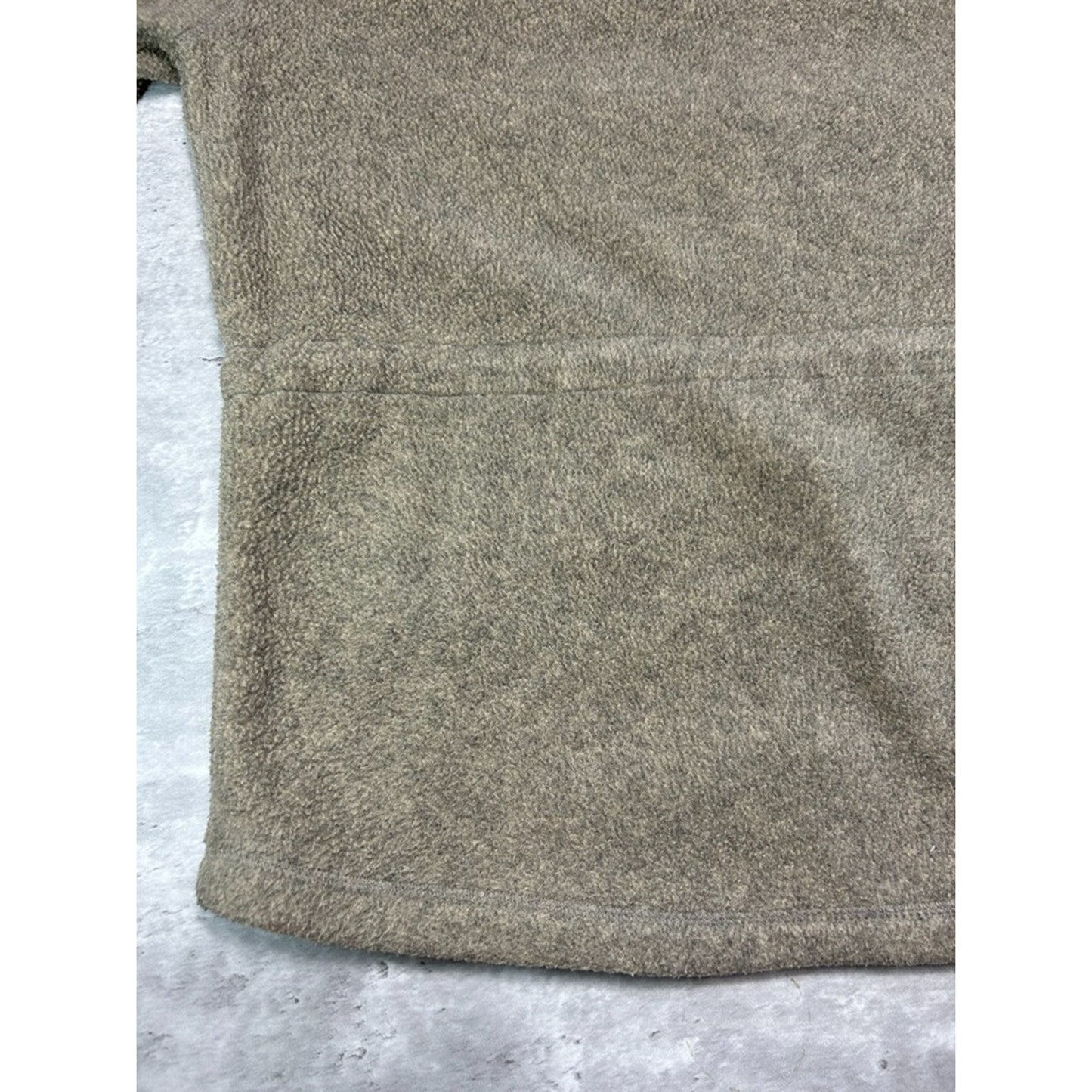Vintage Eddie Bauer Fleece Full Zip Sweatshirt Size Large Beige