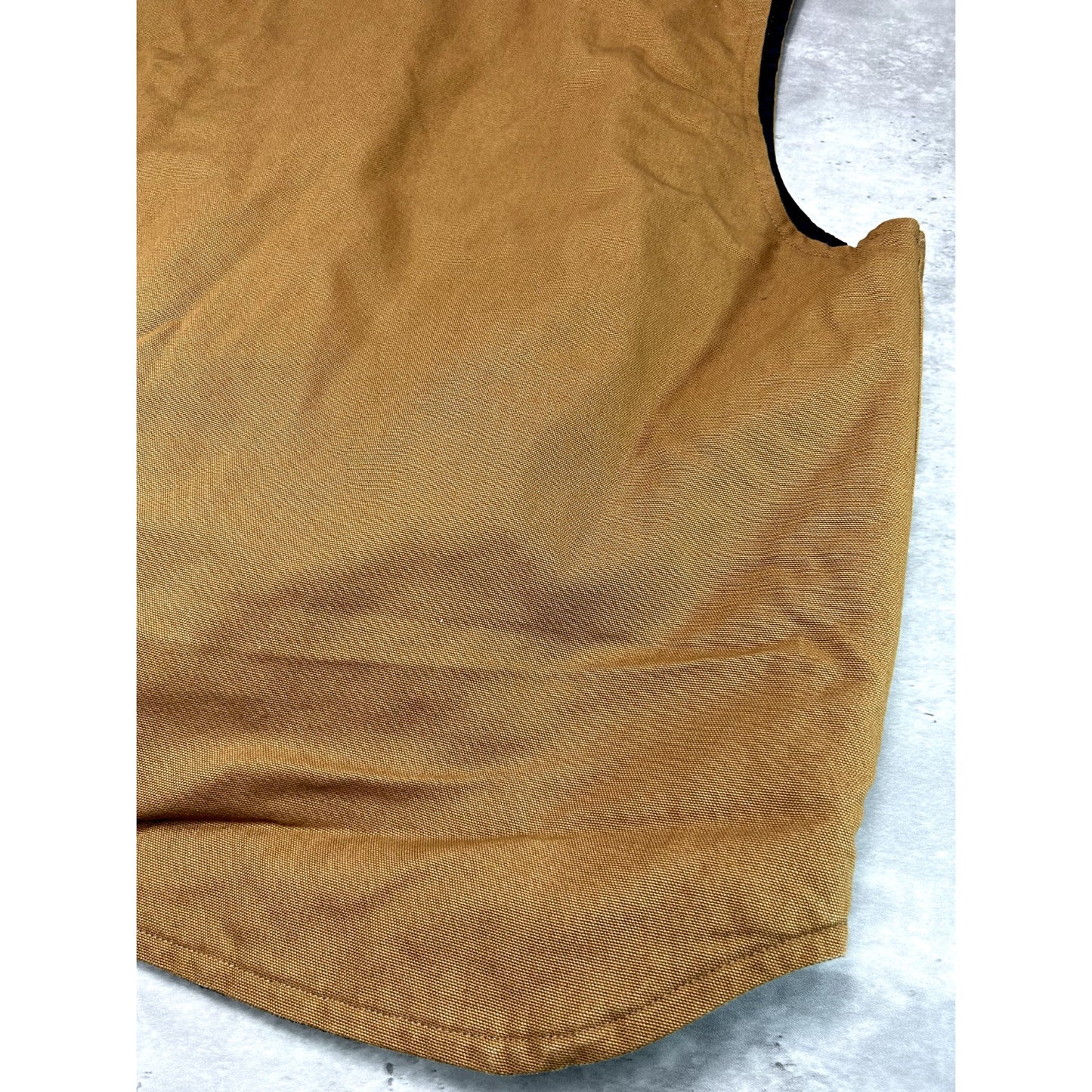 Vintage Carhartt Quilted Lined Canvas Work Wear Vest Size XL V01-BRN Beige