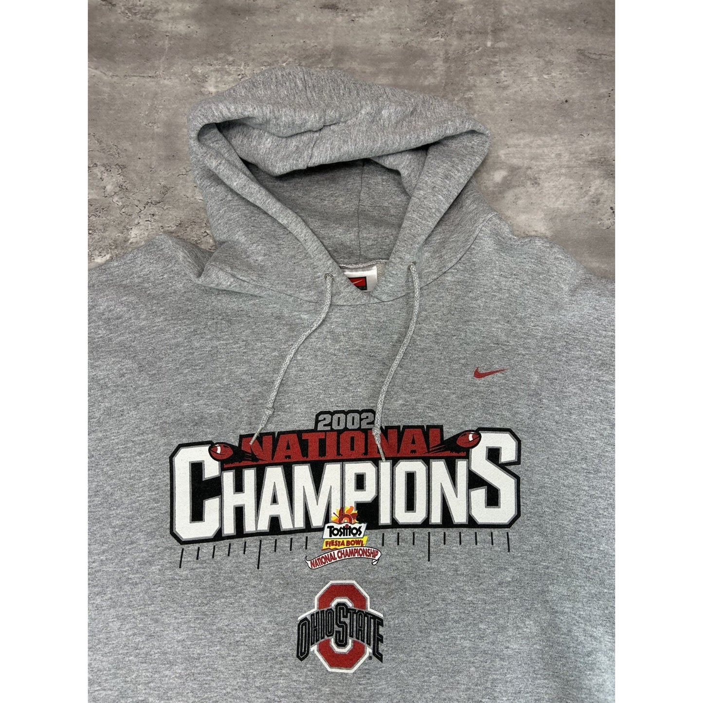 Vintage 2002 Ohio State Buckeyes NCAA National Champs Hooded Sweatshirt Size XL