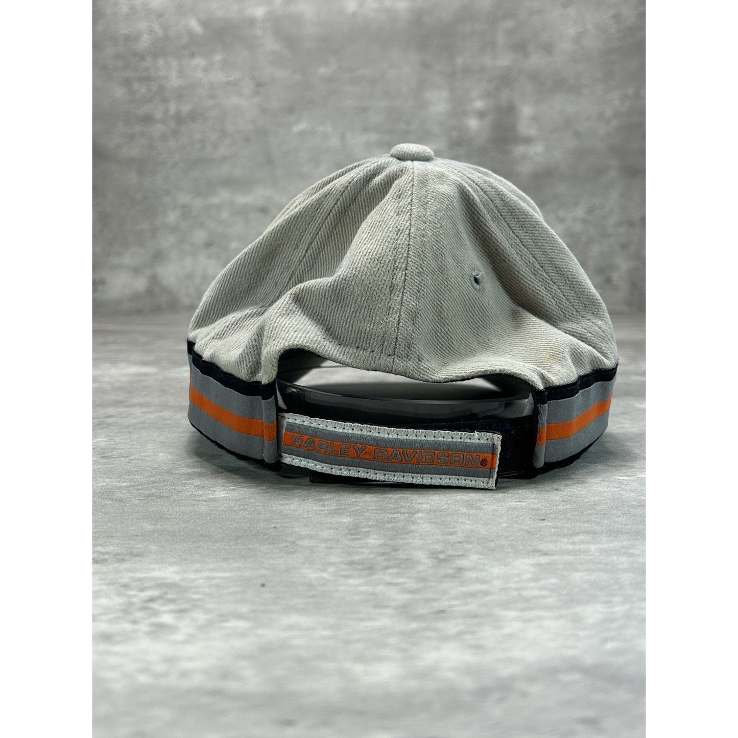 Vintage Harley Davidson Motorcycles Embroidered Logo Trucker Strapback Hat OSFA