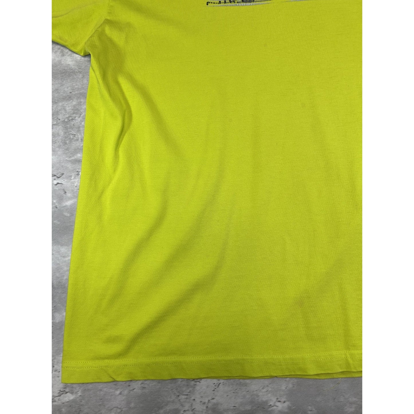 Vintage 2000s Nike Striped Spellout Graphic T-Shirt Size Medium Neon Green