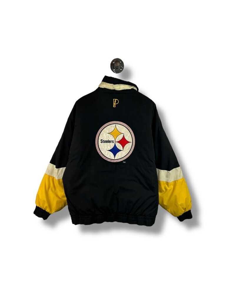 Vintage 90s Pittsburgh Steelers NFL Reversible Pro Player Jacket Size Large