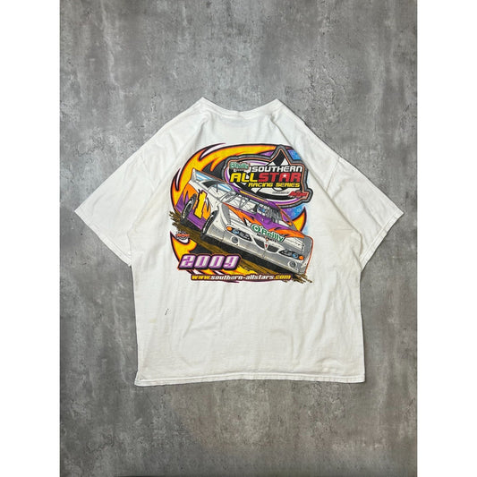 Southern All Star Racing Series Race Graphic T-Shirt Size 2XL White