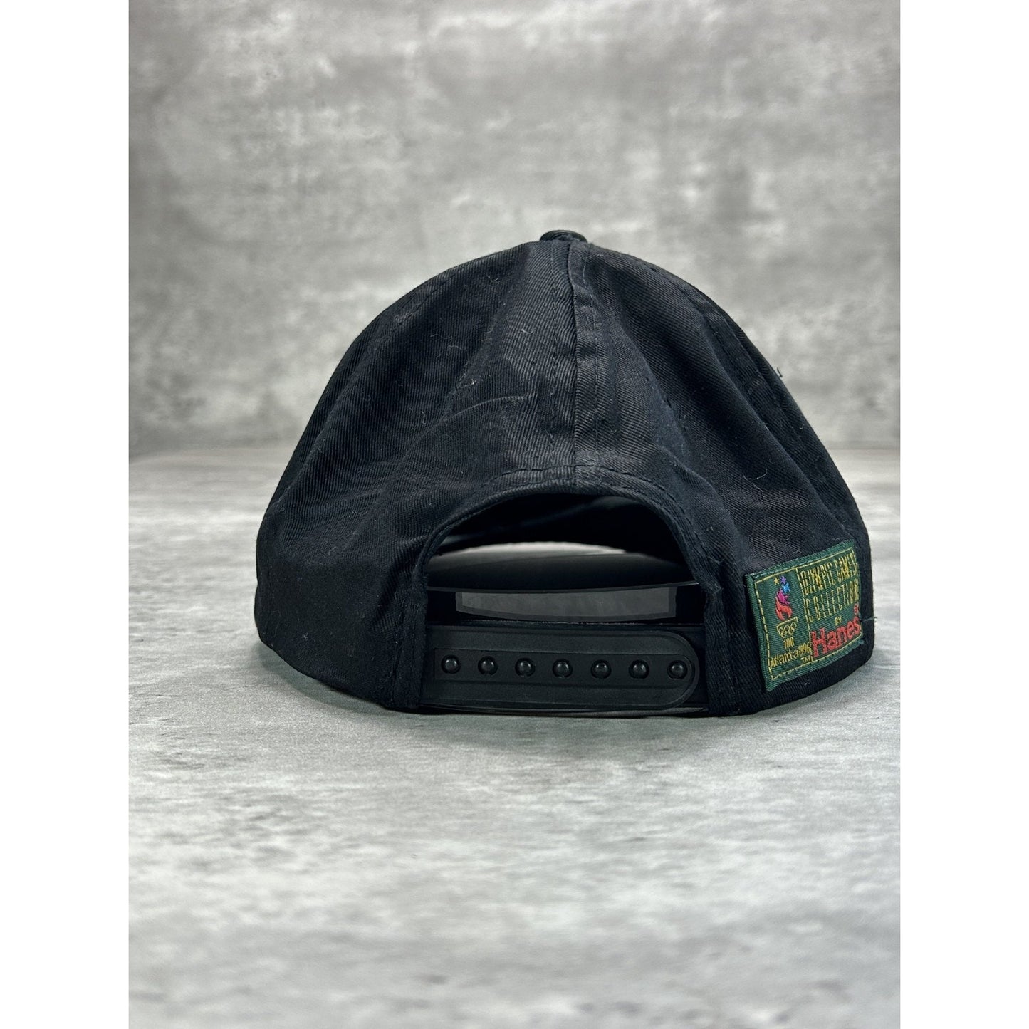 Vintage 1996 Atlanta Olympics Embroidered Logo Snapback Hat OSFA Black