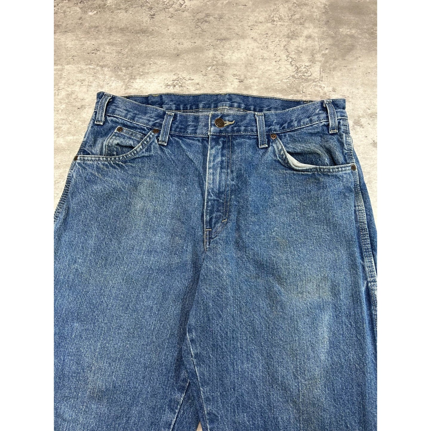 Vintage Dickies Dark Wash Carpenter Denim Pants Size 35 Blue