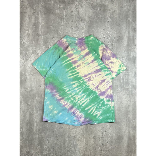 Vintage 1991 Moody Blues Tye Dye Rock Music Graffiti Spellout T-Shirt Size XL