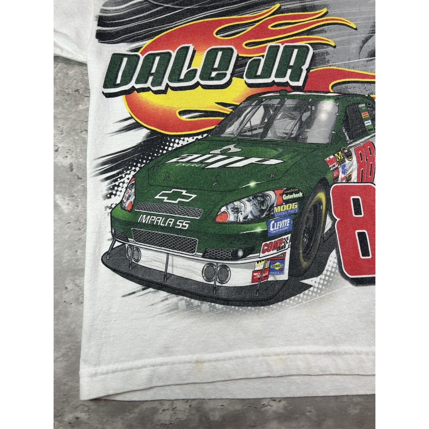VTG Dale Earnhardt Jr Amp Racing Nascar All Over Print T-Shirt Sz YOUTH Medium