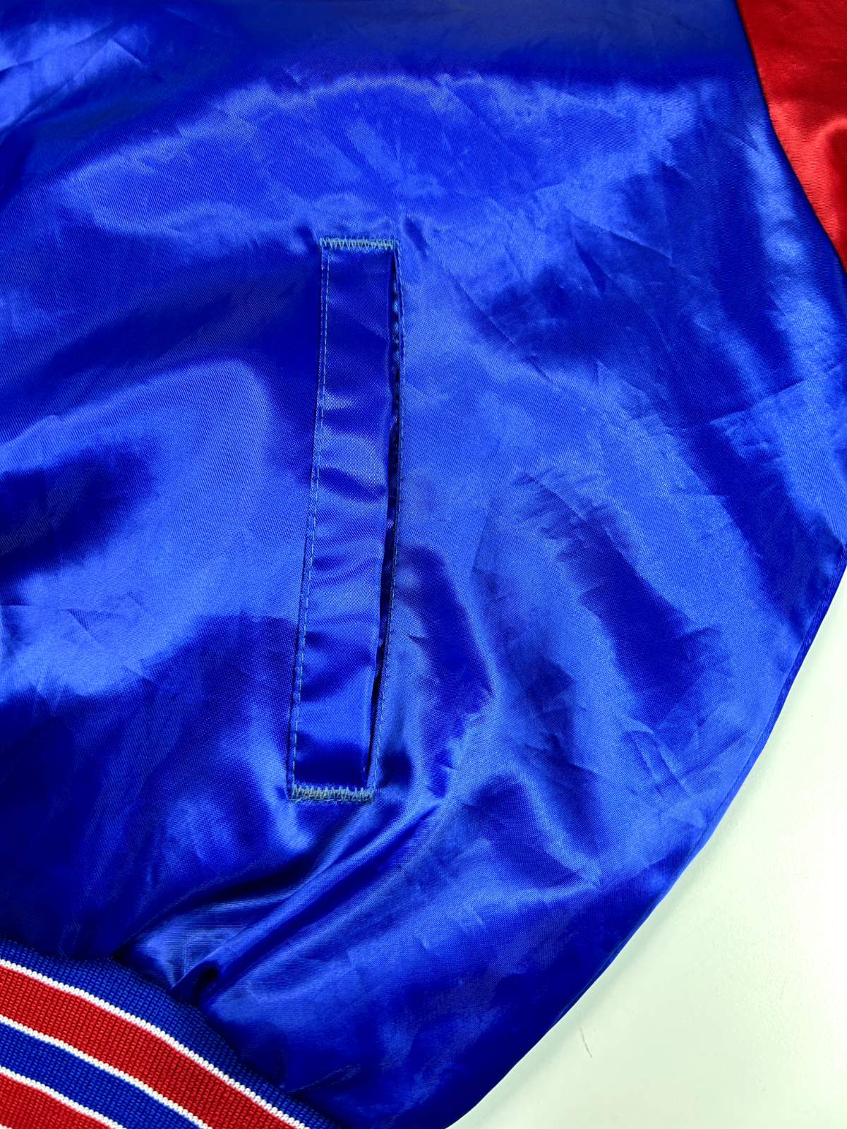 Vintage 80s New York Giants NFL Satin Varsity Bomber Football Jacket Size XL