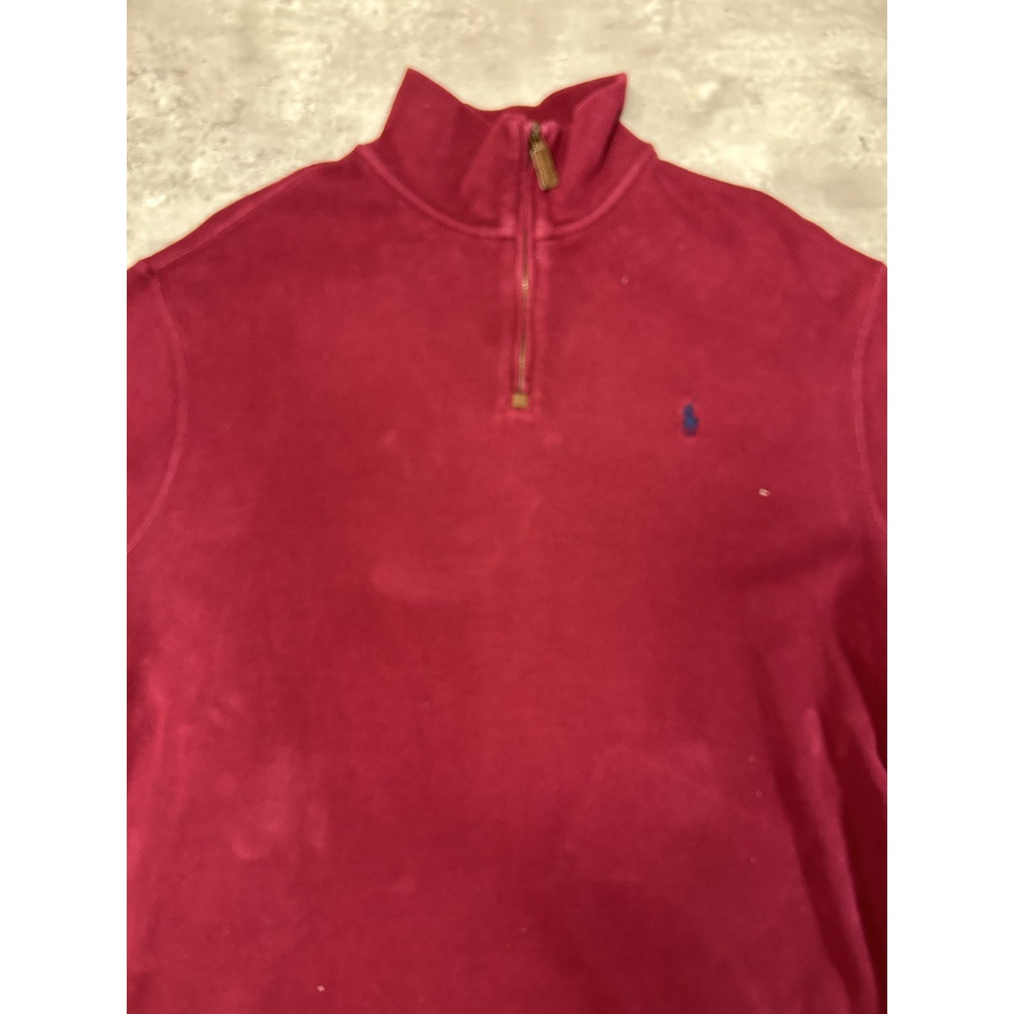 Vintage Polo Ralph Lauren Embroidered Pony 1/4 Zip Sweatshirt Size XL