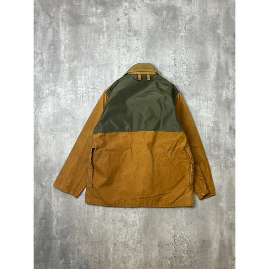 Vintage 1970s Saf-T-Bak Three Pocket Canvas Hunting Chore Jacket Size Small